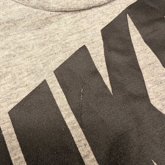 Nike Infant Grey Futura Swoosh Romper Snap Shoulder & Bottom 9 Months - Picture 2 of 5